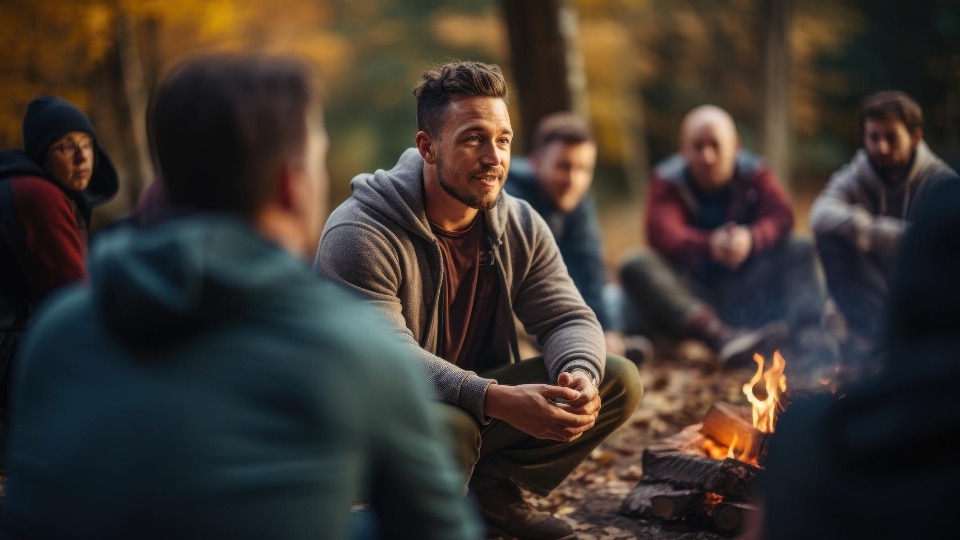men fireside chat